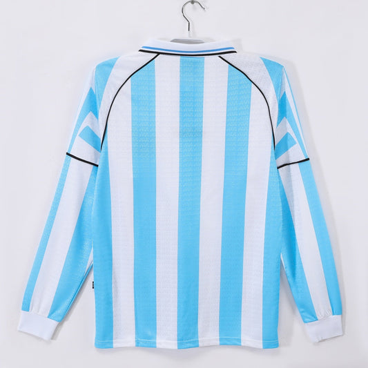 1998-1997 Maillot Argentine Domicile Rétro Manches Longues