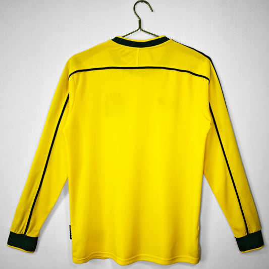 1998 Maillot Brésil Domicile Rétro Manches Longues