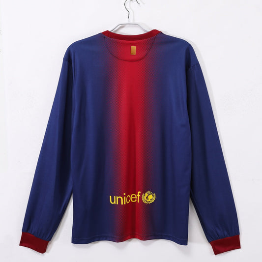 2012-2013 Maillot Barcelone Domicile Rétro  Manches Longues